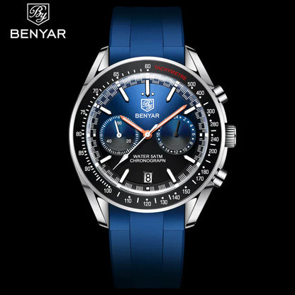 BENYAR Men’s Luxury Chronograph Watch – Waterproof, Stainless Steel