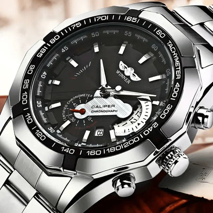 Men's Skeleton Mechanical Watch – Stylish, Automatic, Battery-Free