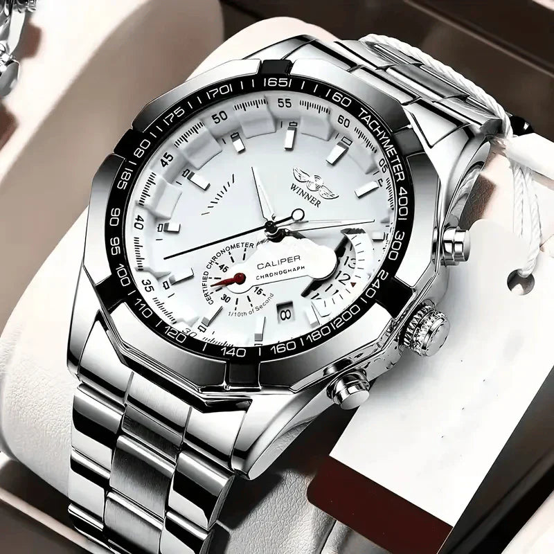 Men's Skeleton Mechanical Watch – Stylish, Automatic, Battery-Free