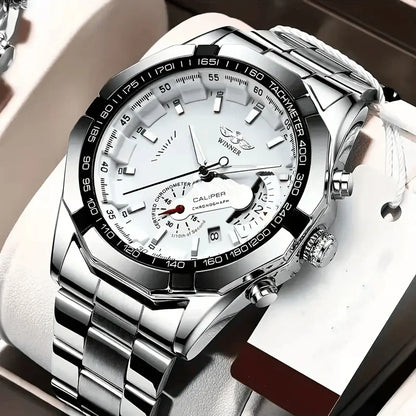 Men's Skeleton Mechanical Watch – Stylish, Automatic, Battery-Free