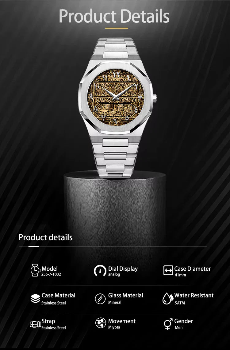 Hot Selling Stainless Steel Japanese Quartz Men Arabic Number Watch