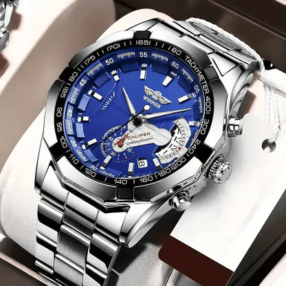 Men's Skeleton Mechanical Watch – Stylish, Automatic, Battery-Free