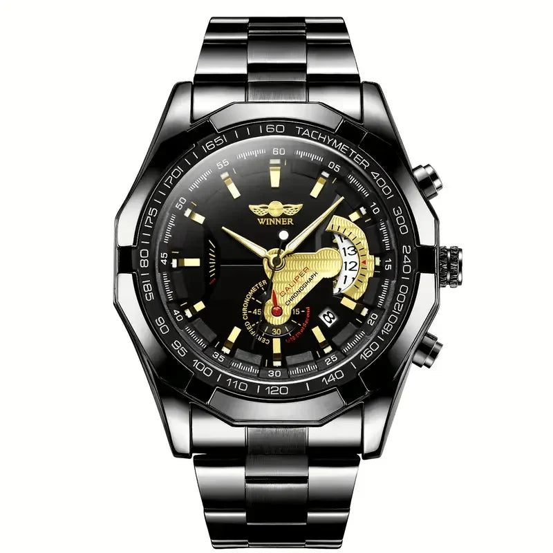 Men's Skeleton Mechanical Watch – Stylish, Automatic, Battery-Free