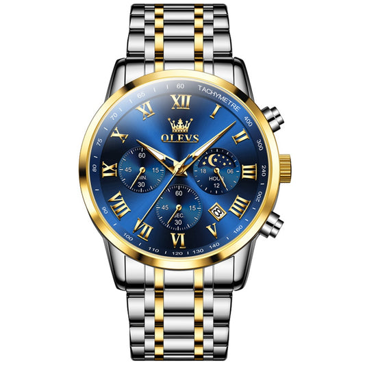 OLEVS Stainless Steel Chronograph Men's Watch